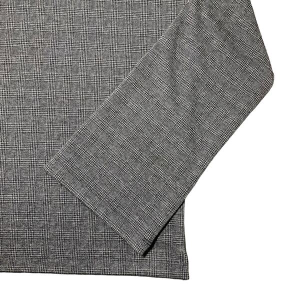 Madewell Wide Sleeve Mockneck Top Glen Plaid Gray Boxy Fit AD034 - Size Medium - Picture 9 of 12